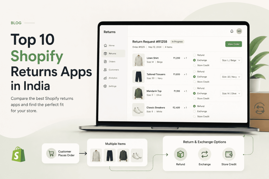 Top 10 Shopify returns apps in India for managing ecommerce returns and exchanges